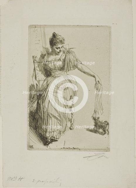 Gerda Hagborg II, 1893. Creator: Anders Leonard Zorn.