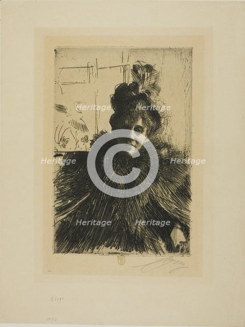 Gerda Hagborg III, 1896. Creator: Anders Leonard Zorn.