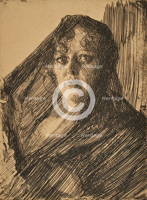 Gerda Lundekvist, (c1910s). Creator: Anders Leonard Zorn.