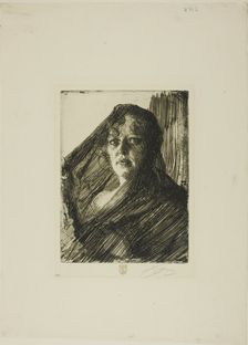 Gerda Lundequist, 1909. Creator: Anders Leonard Zorn