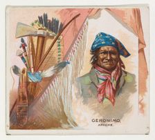 Geronimo, Apache, from the American Indian Chiefs series (N36) for Allen & Ginter Cigarett..., 1888. Creator: Allen & Ginter