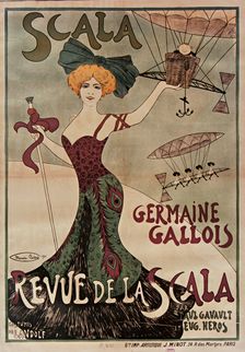 Germaine Gallois: Revue de la Scala, 1901. Creator: Biais, Maurice (1875-1926)