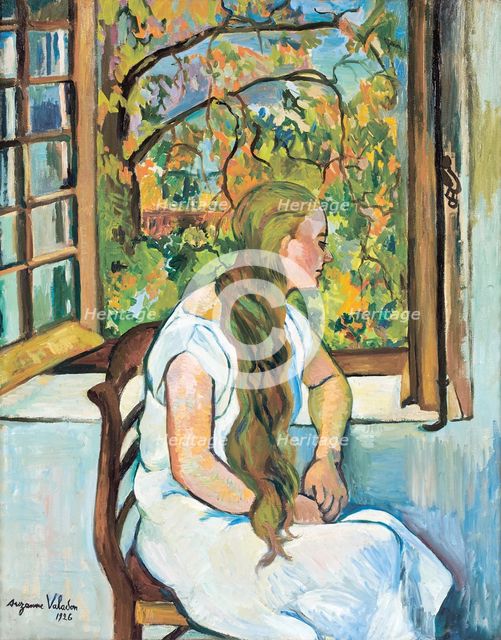 Germaine Utter at her window, 1926.
