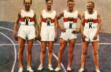 German 4 x 400m men's relay team, 1928. Creator: Unknown