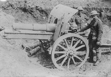 German 5.9 gun captured by British, 13 Feb 1917. Creator: Bain News Service