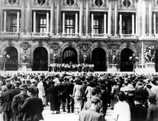 German military band giving a concert, occupied Paris, 1940-1944
