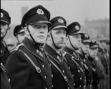 German Military Lined Up, 1930s. Creator: British Pathe Ltd
