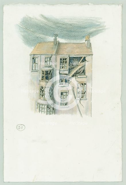 German naval bombardment of Scarborough, North Yorkshire, 1914 (2014). Creator: Judith Dobie.