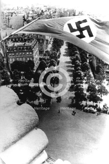 German occupation of Paris, World War II, June 1940. Artist: Anon