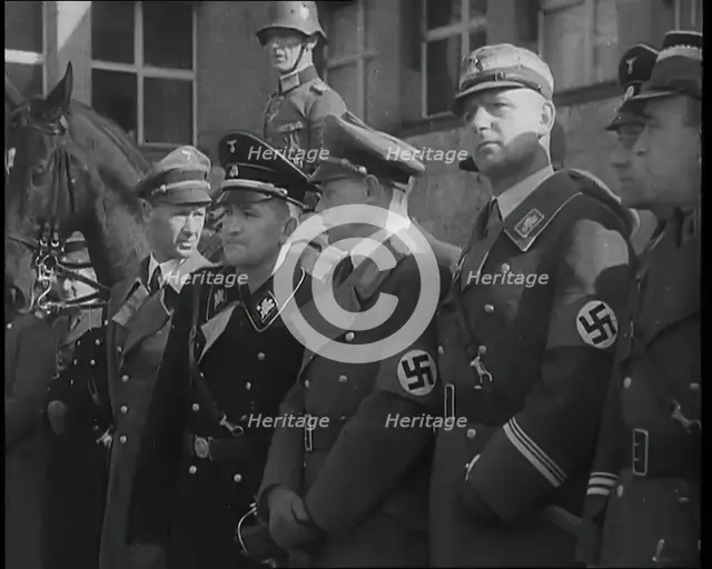 German Officers in the Rhineland, 1936. Creator: British Pathe Ltd.