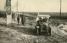 German officers indicating the whereabouts of landmines, First World War, 1918, (c1920). Creator: Unknown