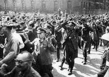 German officers surrendering, Rue de Rivoli, Paris, August 1944. Creator: Pierre Mandé
