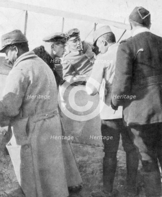 German aviators shot down by French ace Jean Navarre, 1916. Artist: Unknown