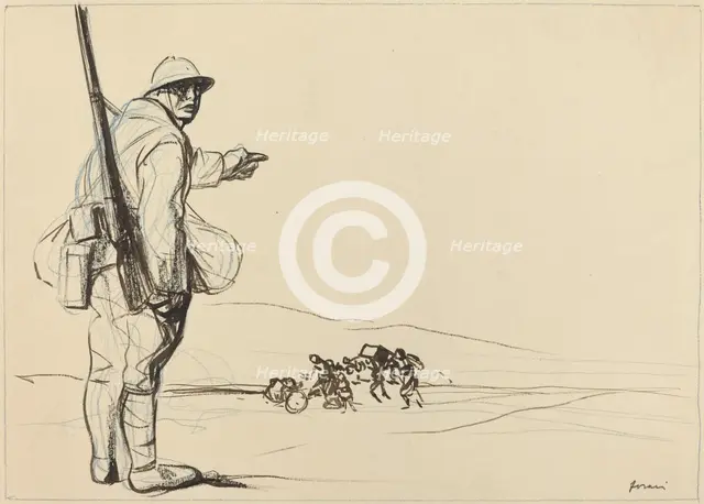 German Advance, c. 1914/1919. Creator: Jean Louis Forain.