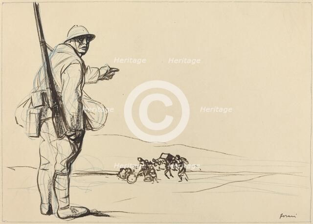 German Advance, c. 1914/1919. Creator: Jean Louis Forain.