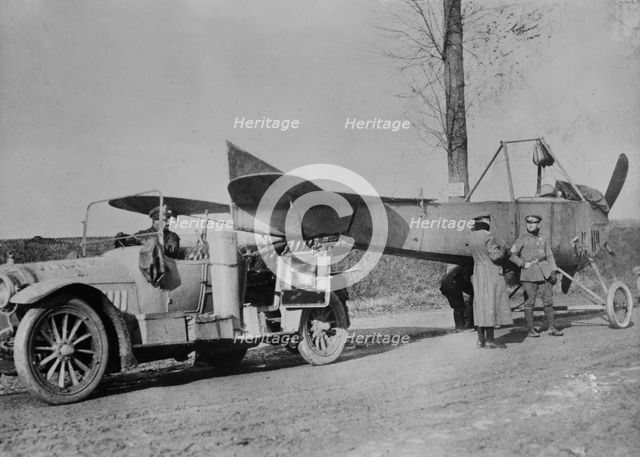 German aeroplane transport, 13 Apr 1915. Creator: Bain News Service.
