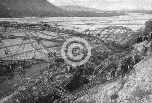 German Air Disaster; The remains of the "L-45", taken down on the banks of the Buech... 1917. Creator: Unknown.