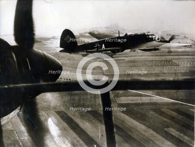 German aircraft on a reconnaissance mission, 1942. Artist: Unknown