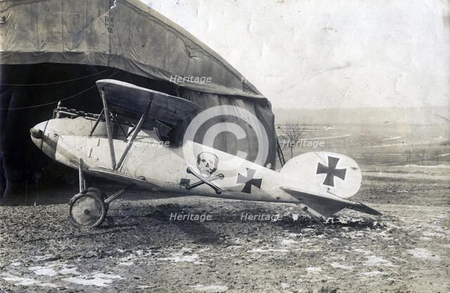 German Albatros DV, Souilly, France, 2 January 1918. Artist: Unknown
