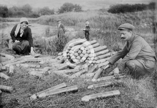 German ammunition abandoned at Battle of the Marne, 10/29/14, 29 Oct 1914. Creator: Bain News Service.