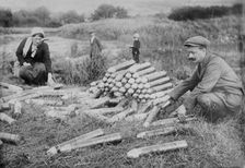German ammunition abandoned at Battle of the Marne, 10/29/14, 29 Oct 1914. Creator: Bain News Service
