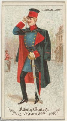 German, Army, from World's Dudes series (N31) for Allen & Ginter Cigarettes, 1888. Creator: Allen & Ginter
