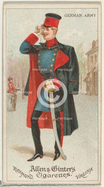 German, Army, from World's Dudes series (N31) for Allen & Ginter Cigarettes, 1888. Creator: Allen & Ginter.