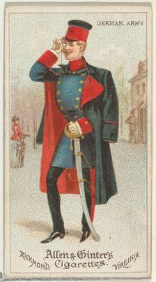 German, Army, from World's Dudes series (N31) for Allen & Ginter Cigarettes, 1888. Creator: Allen & Ginter
