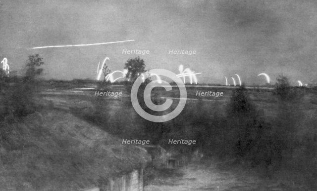 German artillery, the Champagne front, France, World War I, 1915 (1929). Artist: Unknown
