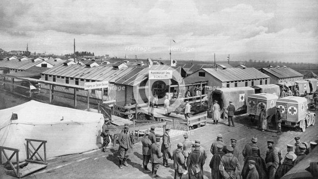 German bandaging station at Vigneulles, Lorraine, France, World War I, 1915. Artist: Unknown