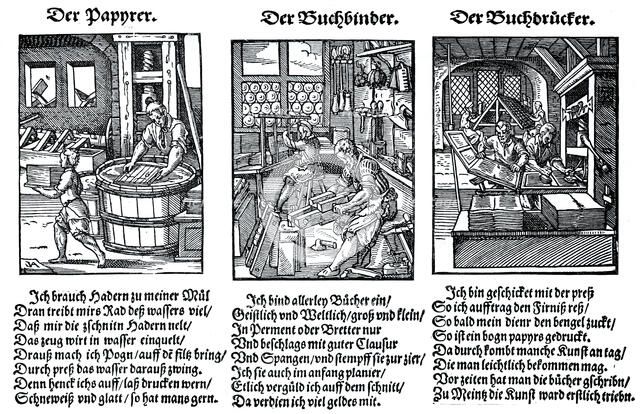 German book manufacture in the 16th century, (1903). Artist: Unknown