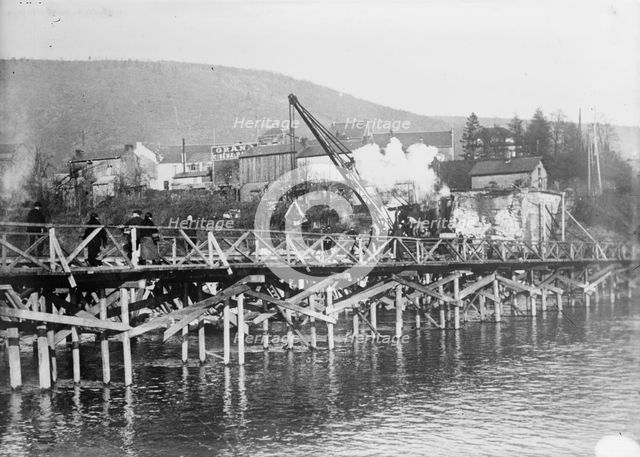 German Bridge over Maas at Dinant, between 1914 and c1915. Creator: Bain News Service.