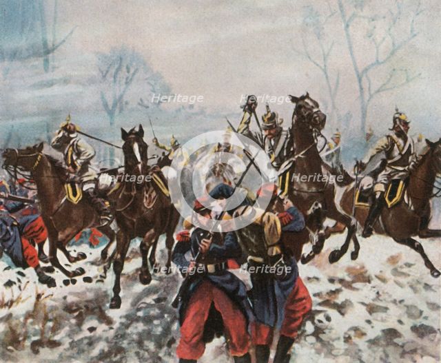German cuirassiers at Poupry, 2 December 1870, (1936). Creator: Unknown.