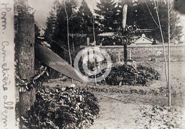 German cemetery, c1914-c1918. Artist: Unknown.