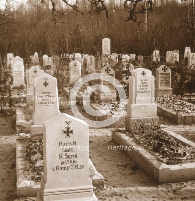 German cemetery, Carlepont, Northern France, c1914-c1918. Artist: Unknown.