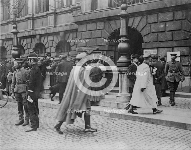 German Commandant's Hdqtrs., Antwerp, 1914. Creator: Bain News Service.