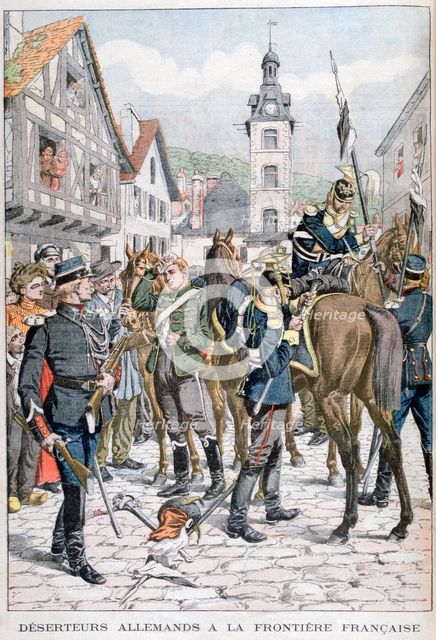 German deserters at the French frontier, 1903. Artist: Unknown