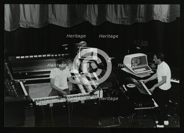 German electronic musician Klaus Schulze at the Forum Theatre, Hatfield, Hertfordshire, 1983. Artist: Denis Williams
