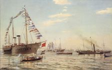 German Emperor William II visiting Kronstadt in July 1888, 1888. Artist: Beggrov, Alexander Karlovich (1841-1914)
