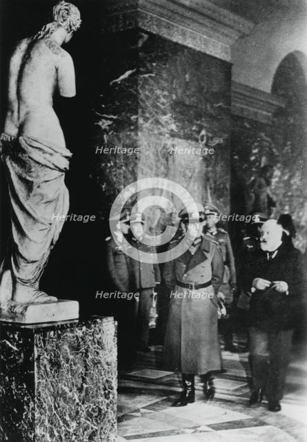 German Field Marshal von Rundstedt visiting the Louvre, occupied Paris, October 1940. Artist: Unknown
