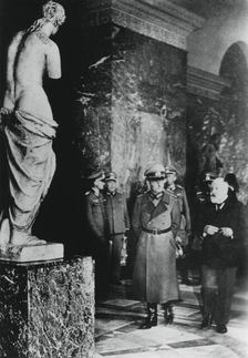 German Field Marshal von Rundstedt visiting the Louvre, occupied Paris, October 1940