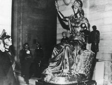 German Field Marshal von Rundstedt visiting the Louvre, occupied Paris, October 1940