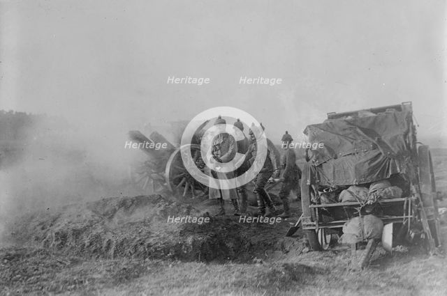 German field gun in action, between 1914 and c1915. Creator: Bain News Service.
