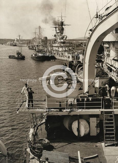German fleet visit in Swinoujscie, 1933.  Artist: Unknown.