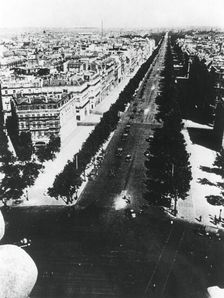 German forces parading along the Champs Elysees, Paris, 14 June 1940