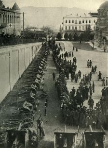 German guns captured by the Russian army, First World War, c1915, (c1920). Creator: Unknown