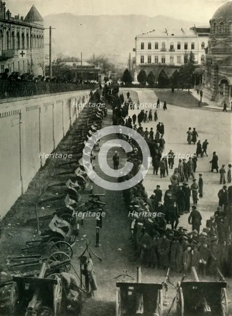 German guns captured by the Russian army, First World War, c1915, (c1920).  Creator: Unknown.