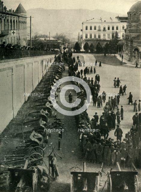 German guns captured by the Russian army, First World War, c1915, (c1920).  Creator: Unknown.