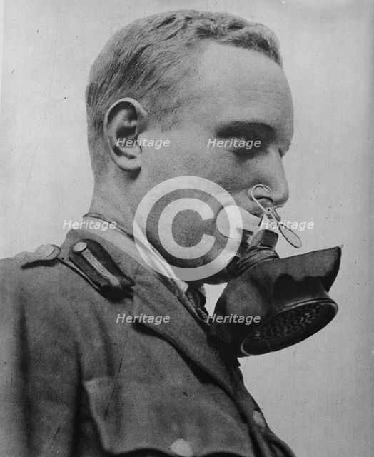 German gas mask, between c1915 and 1918. Creator: Bain News Service.