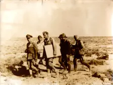 German General Erwin Rommel and officers in the Libyan desert, World War II, c1941-c1943. Creator: Unknown